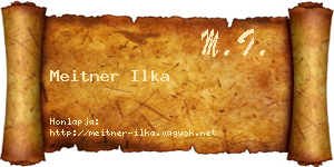 Meitner Ilka névjegykártya